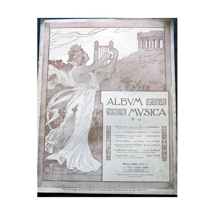 Album Musica N° 17 de février 1904 aux Editions Pierre Lafitte & Cie Editeurs
