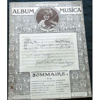 Album Musica sommaire N° 49 de octobre 1906 aux Editions Pierre Lafitte & Cie Editeurs