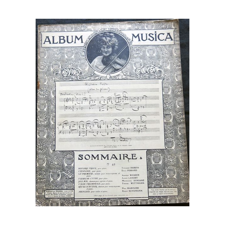 Album Musica sommaire N° 42 de mars 1906 aux Editions Pierre Lafitte & Cie Editeurs