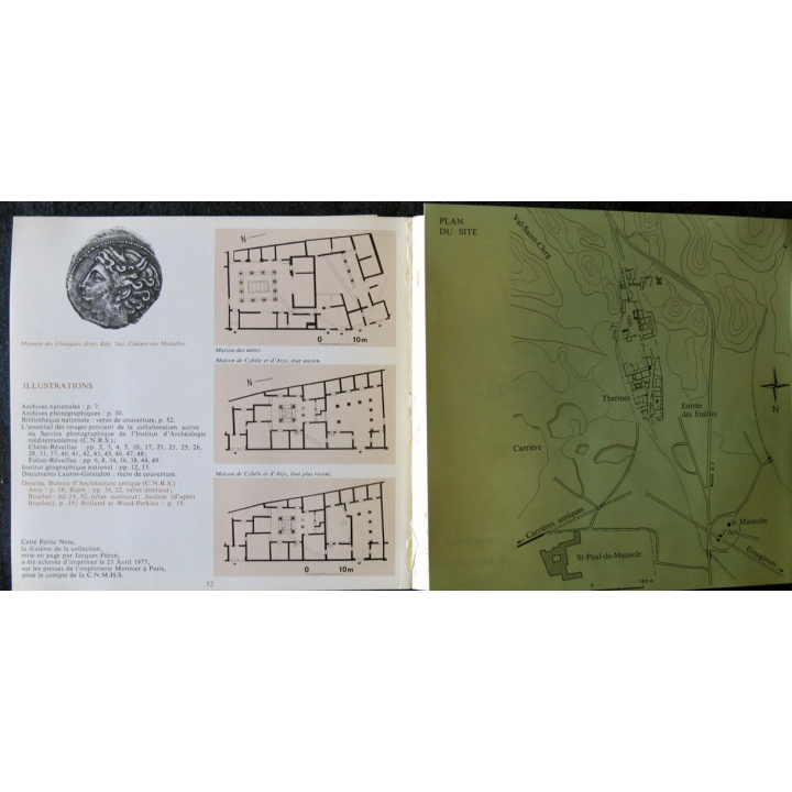 Glanum - Saint-Remy-de-Provence 1977 Texte de F. Silviat Caisse Nationale des Monuments Historiques