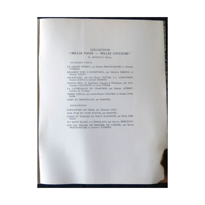 Cimes et merveilles 66 photos N&B, 23 couleurs de Samivelt aux Editions Arthaud