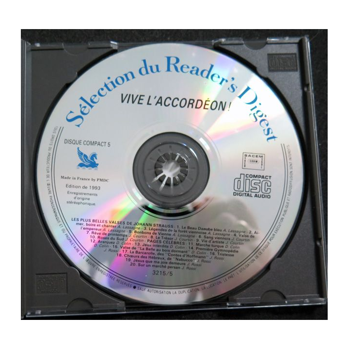 DISQUE CD : Vive l'Accordéon disque compact 5 Les plus belles valses de Johann Strauss