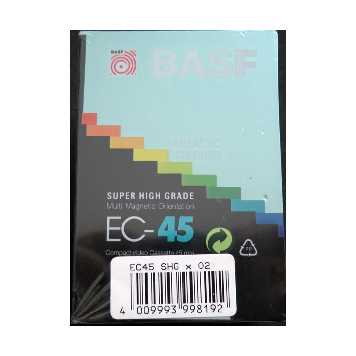 K7 Video  : Lot de 2 compact disc Cassette 45 mn super Higfh Grade Multi magnetic orientation