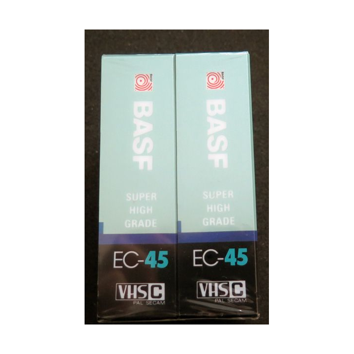 K7 Video  : Lot de 2 compact disc Cassette 45 mn super Higfh Grade Multi magnetic orientation