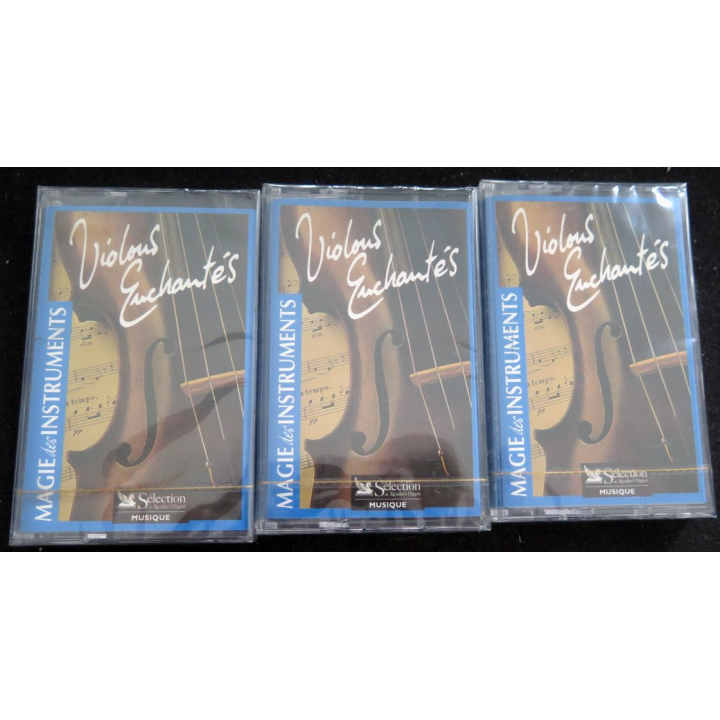 K7 Audio  : Lot de 3 K7 neuves emballées sur les Violons enchantés