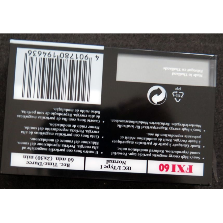K7 Audio  : K7 neuve emballée Sony FXI 60
