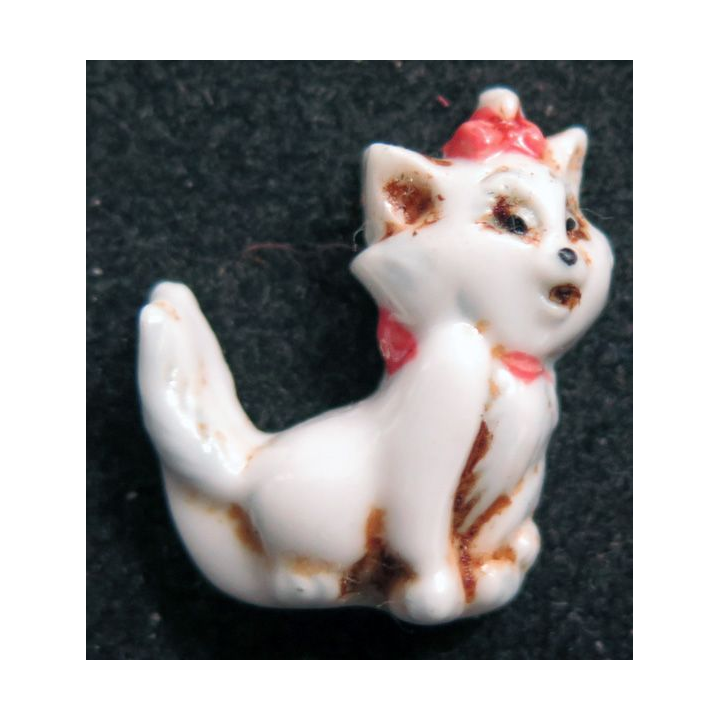 fève le Chat Marie Disney en céramique