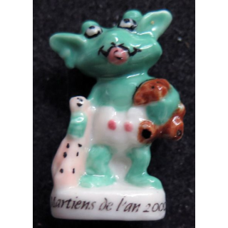 fève Martiens de l'An 2000 en céramique