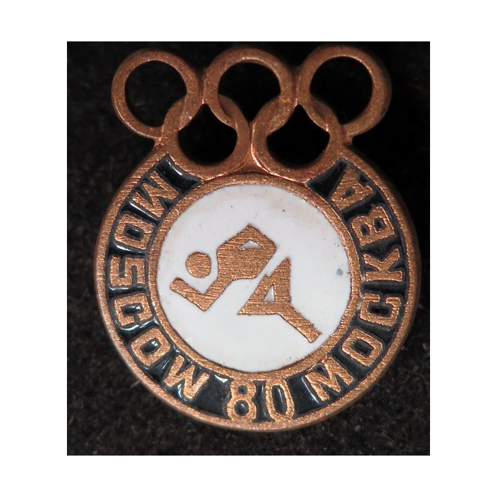 URSS : insigne métallique des jeux olympiques de Moscou