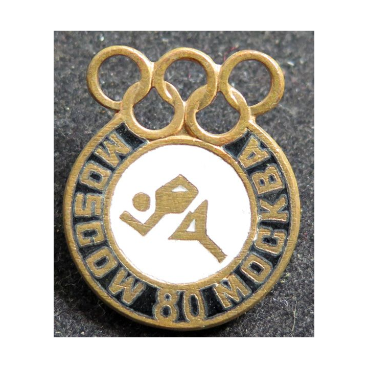 URSS : insigne métallique des jeux olympiques de Moscou