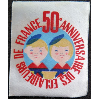 Insigne tissu du 50° anniversaire des éclaireurs de France