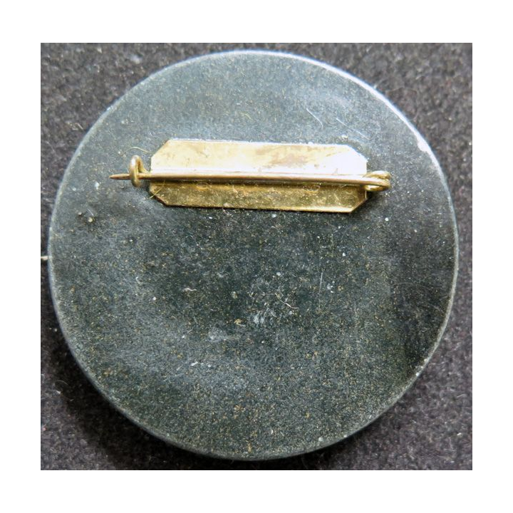 Broche folklorique russe peinte et vernie de diamètre 4,5 cm