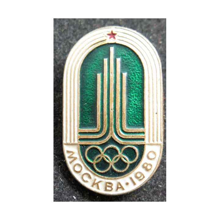 URSS : insigne métallique des jeux olympiques de Moscou