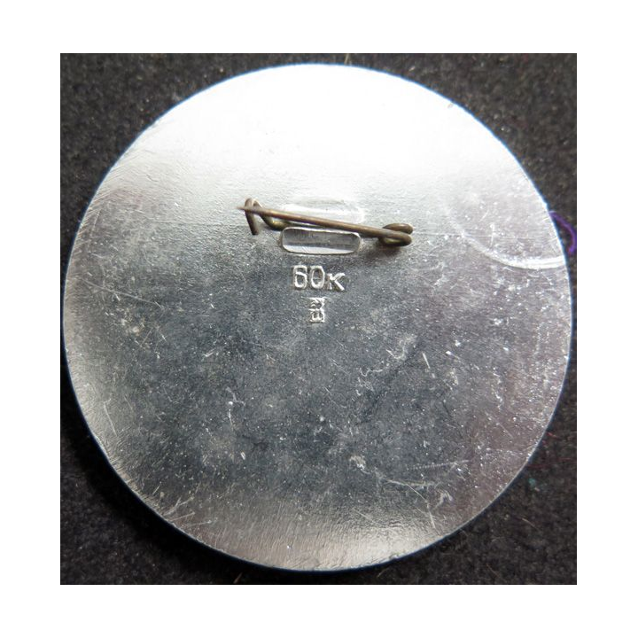 URSS : insigne métallique des jeux olympiques de Moscou 5 cm de diamètre