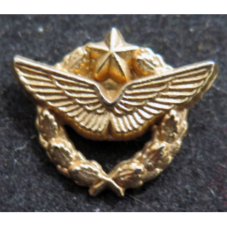 pin's brevet pilote armée de l'Air 22X18 mm doré à l'or fin