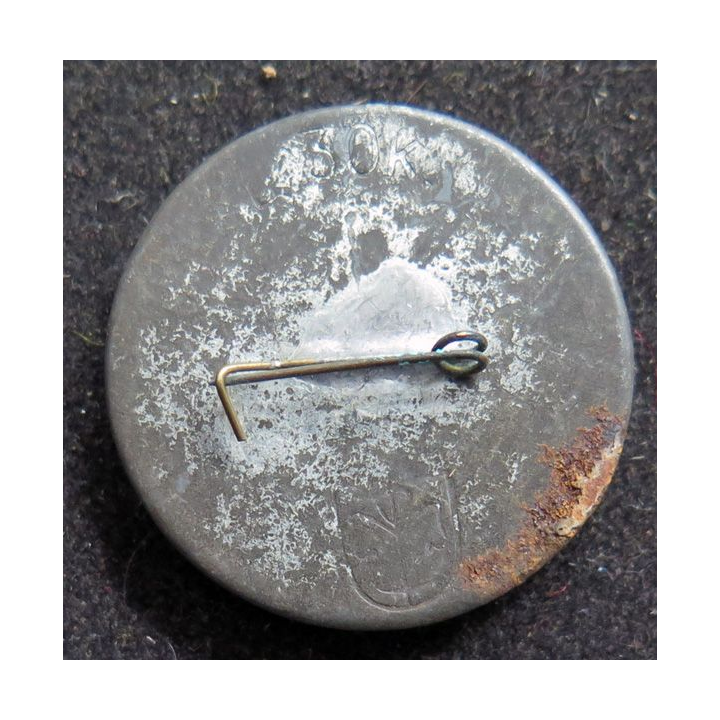 URSS : insigne alu de Lénine 3 cm de diamètre