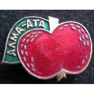 KAZAKSTAN : insigne de la Ville Alma Ata qui signifie Père des Pommes 
