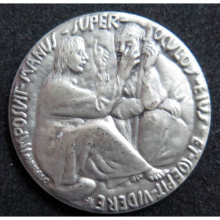 ITALIE  : médaille en argent poinçon 800 de la Fondazione Emilio Trabucchi attribuée