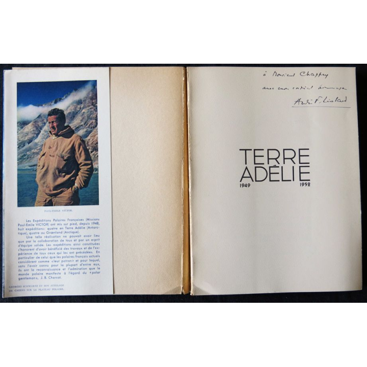 Terre Adélie de André-Frank Liotard - Robert Pommier aux Editions Arthaud avec dédicace