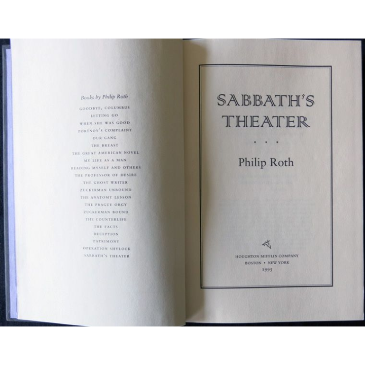 Sabbath's Theater de Philip Roth aux Editions Houghton Mifflin Company