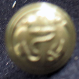 Bouton de casquette en métal doré de la marine