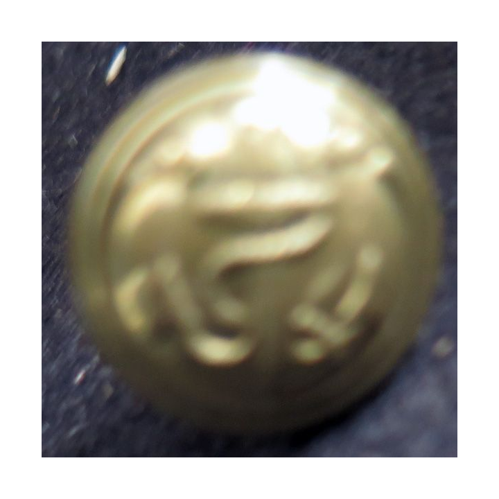 Bouton de casquette en métal doré de la marine