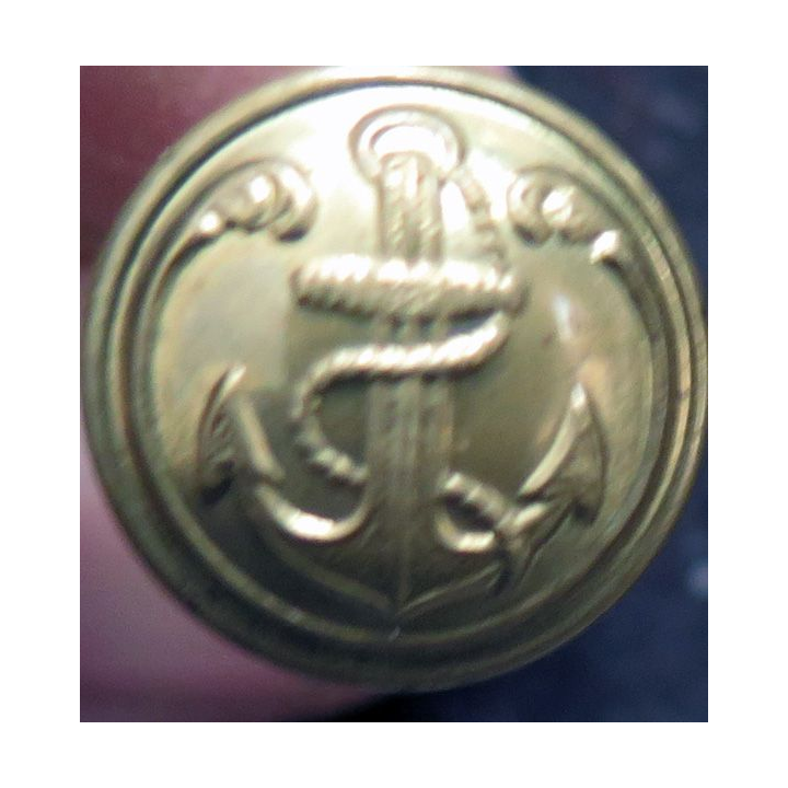 Bouton de casquette en métal doré de la marine