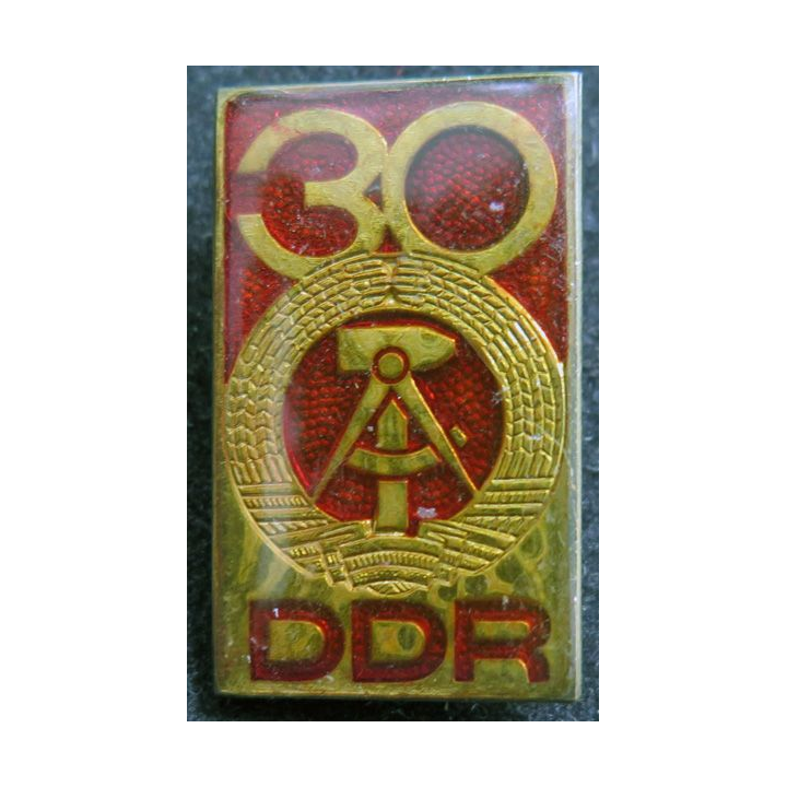 DDR : insigne métallique du 30° anniversaire de la DDR