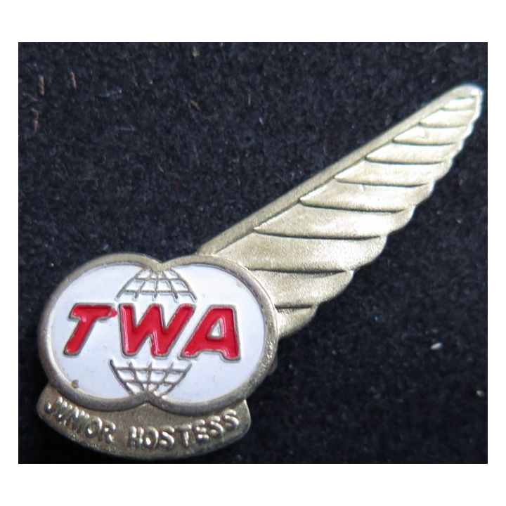 Brevet de Junior Hostess TWA en plastique 