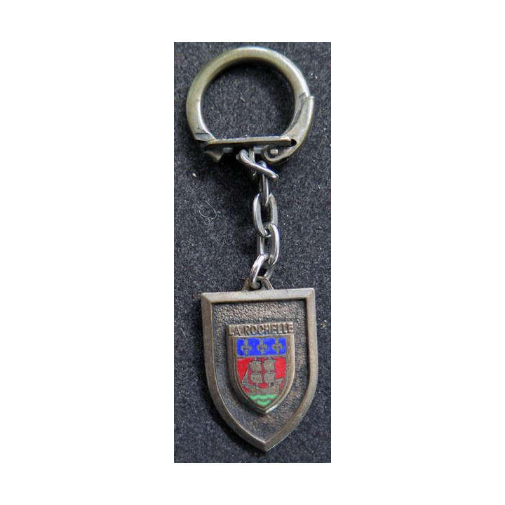 Porte clefs La Rochelle écu émaillé grand feu
