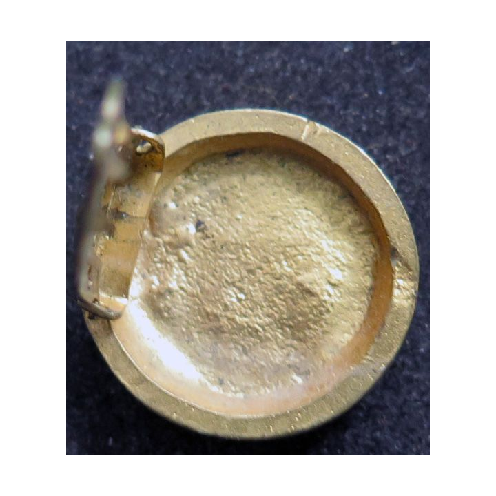 Boucle d'Oreille en laiton épais doré de diamètre 2,2 cm