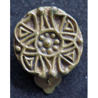 Boucle d'Oreille en laiton épais doré de diamètre 2,2 cm