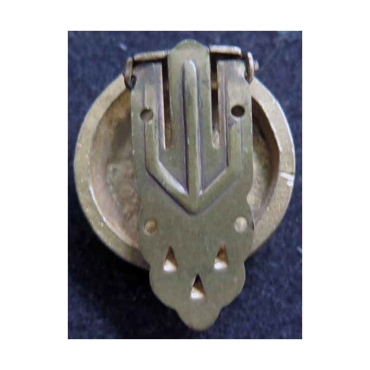 Boucle d'Oreille en laiton épais doré de diamètre 2,2 cm