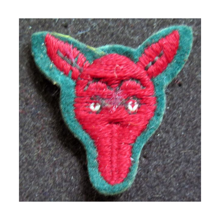 insigne scout tissu loup rouge