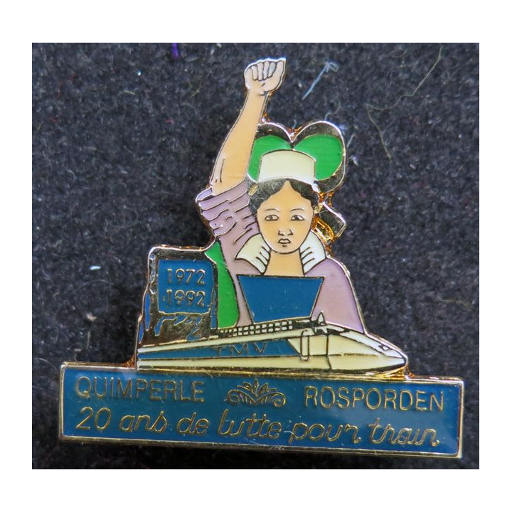 Pin's Quimperlé Rosporden 20 ans de lutte pour le Train 