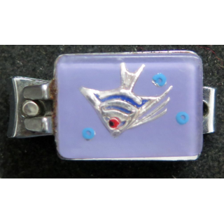Porte clefs sans boucle d'attache de coupe ongles avec poisson 