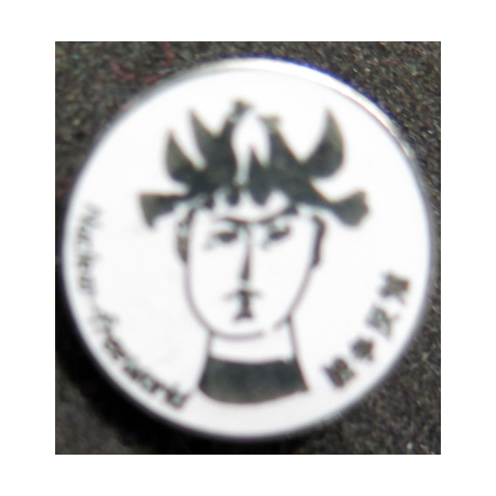 insigne métallique Nuclear Free World 2 cm de diamètre