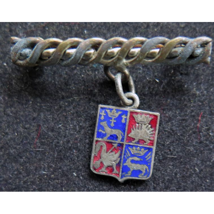 broche métallique du Blason des Châteaux de la Loire