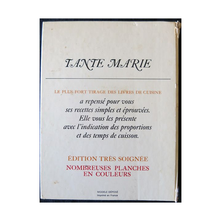 La véritable cuisine de famille de Tante Marie aux Editions A. Taride (1972)