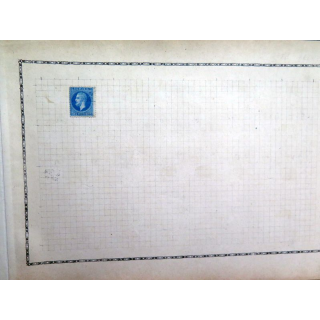 feuille de 1 timbre de Roumanie oblitéré sur charnière année 1872 