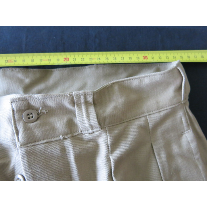 Pantalon toile épaisse beige après guerre Ets La Liniere de Cholet T 41 neuf