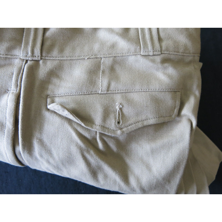 Pantalon toile épaisse beige après guerre Ets La Liniere de Cholet T 41 neuf