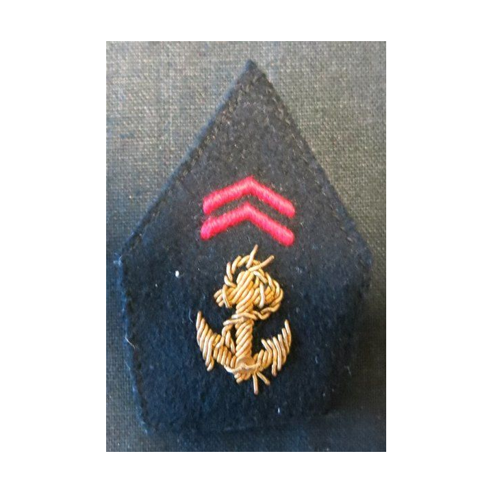 PATTE DE COL : modèle officiers infanterie coloniale ou TDM ancre canetille or