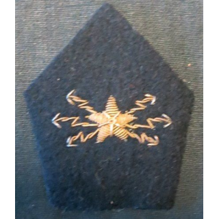 PATTE DE COL : Ecusson officier du corps des télégraphistes coloniaux en cannetille