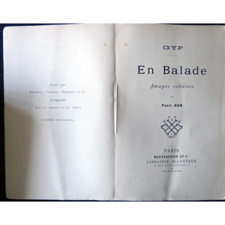 En balade images coloriées du Petit Bob de Gyp édité par Montgredien et Cie Librairie (1897)