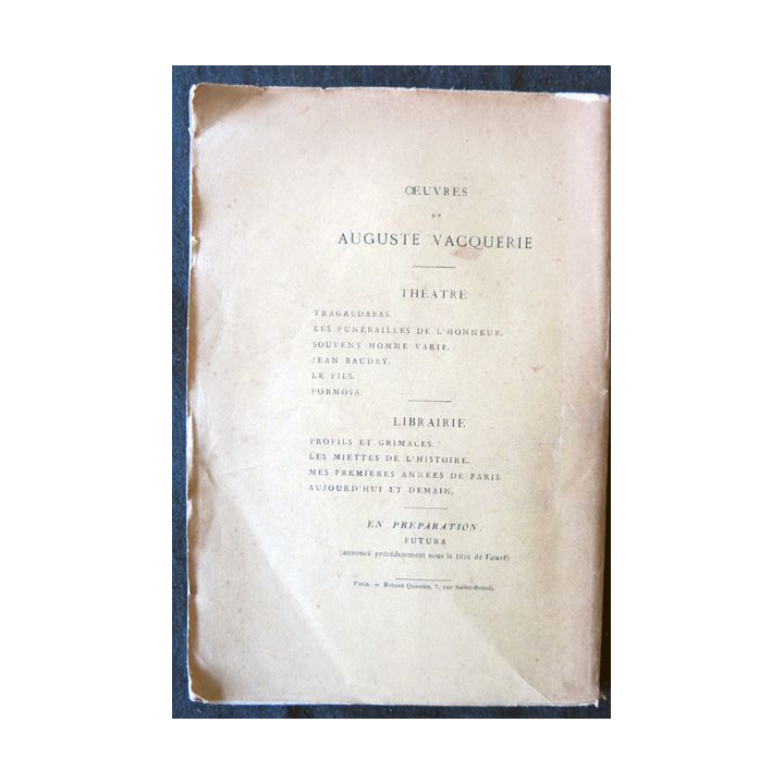 Jean Baudry de Auguste Vacquerie aux éditions Calmann-Levy Editeur (1889)