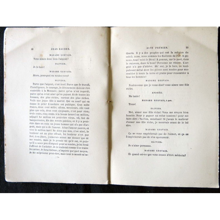 Jean Baudry de Auguste Vacquerie aux éditions Calmann-Levy Editeur (1889)