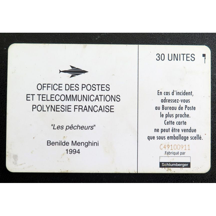 Carte téléphonique télécarte 30 Unités Polynésie Française