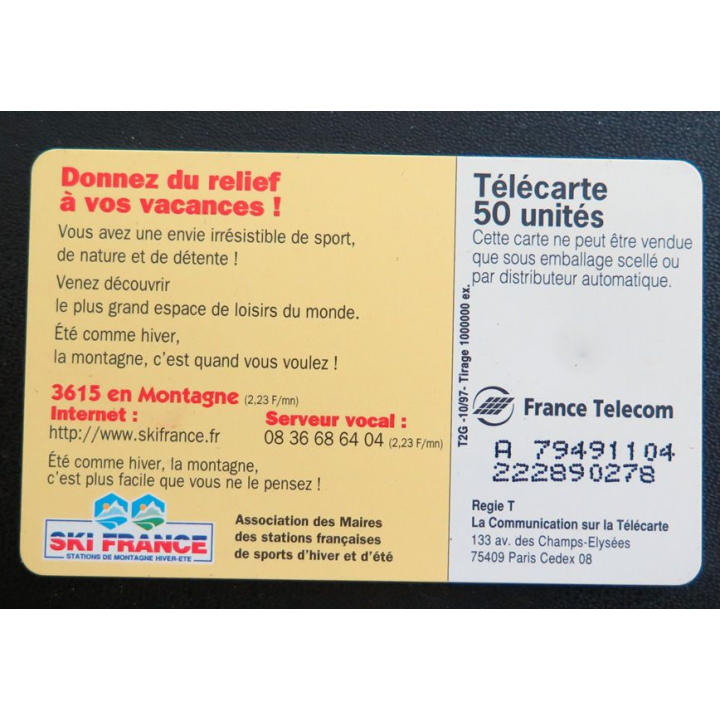 Carte téléphonique télécarte 50 La Montagne ça vous gagne