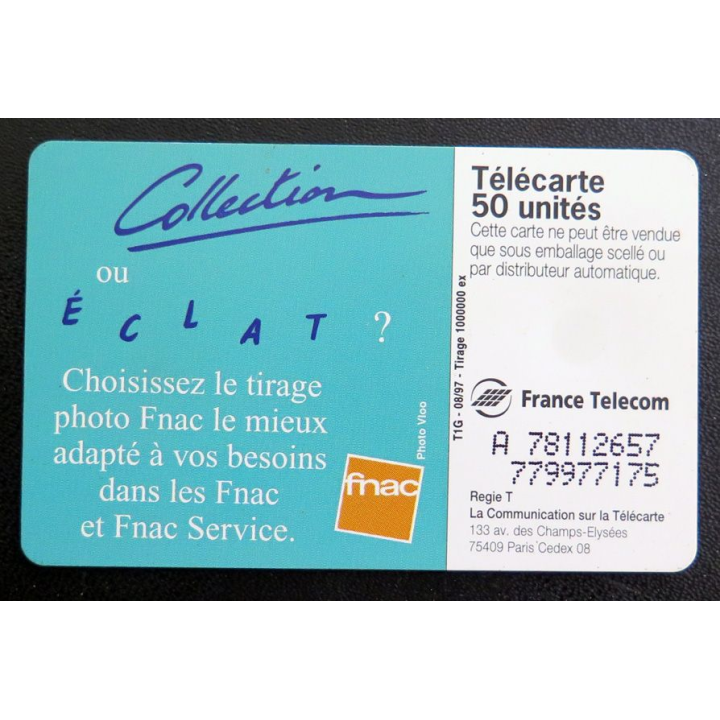 Carte téléphonique télécarte 50 Développez vos photos à la FNAC